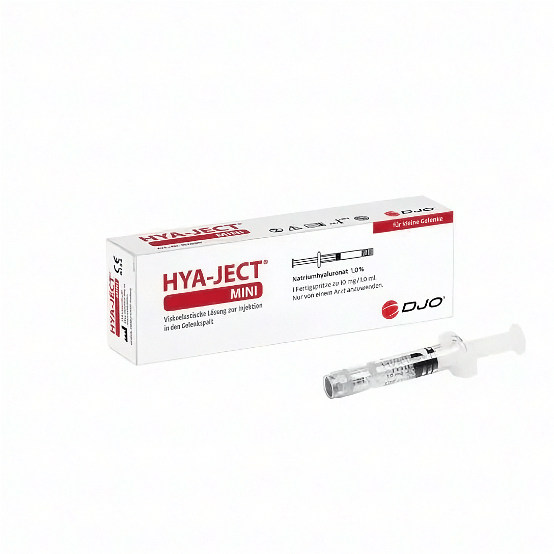 Hya-ject Mini Hyaluronsäure-Fertigspritze für kleine Gelenke, 10 mg/1 ml