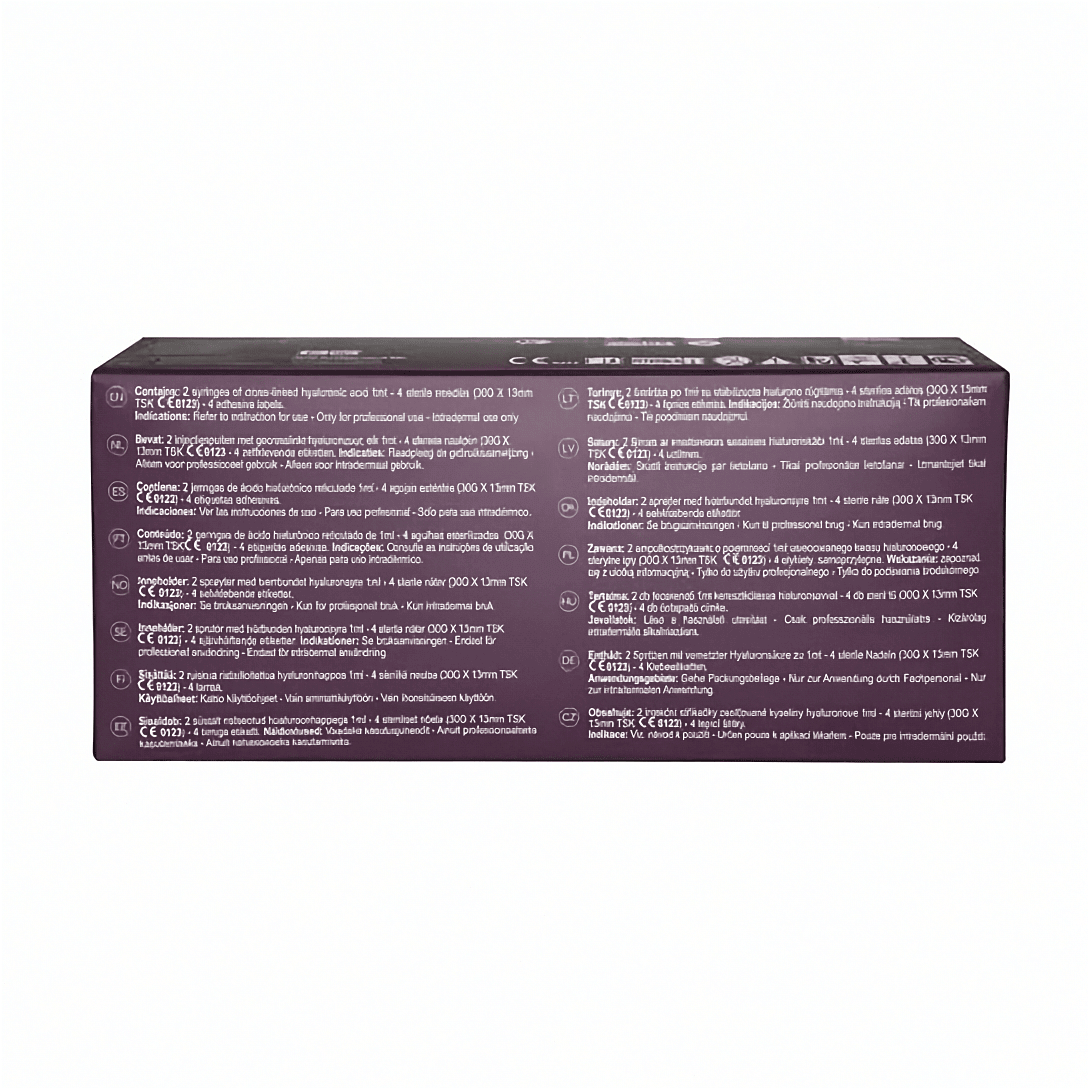 Hyaluronsäure-Dermalfiller Aliaxin FL von IBSA in 2 x 1ml Flaschen, sichtbar auf der Verpackung