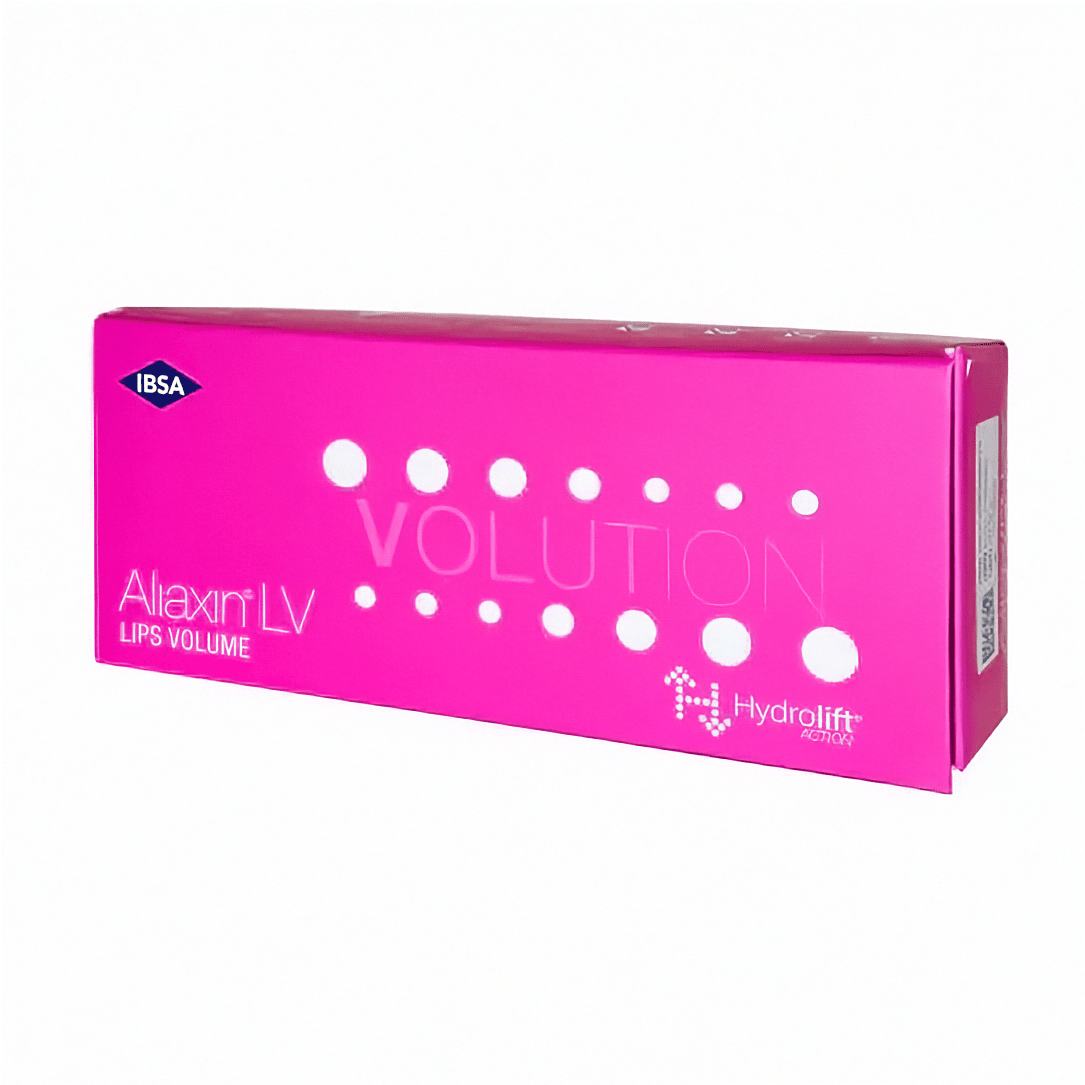 Dermalfiller Aliaxin LV von IBSA, 2 x 1 ml, glattert feine Linien und verleiht natürliche Hautstraffung, sichtbar in der Verpackung.