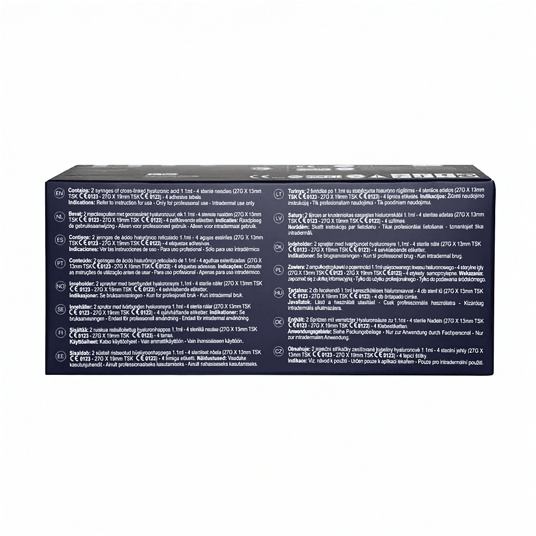 Aliaxin SV Dermalfiller von IBSA, 2 x 1,1 ml, für natürliche Hautstraffung und Volumen, in einer Verpackung.