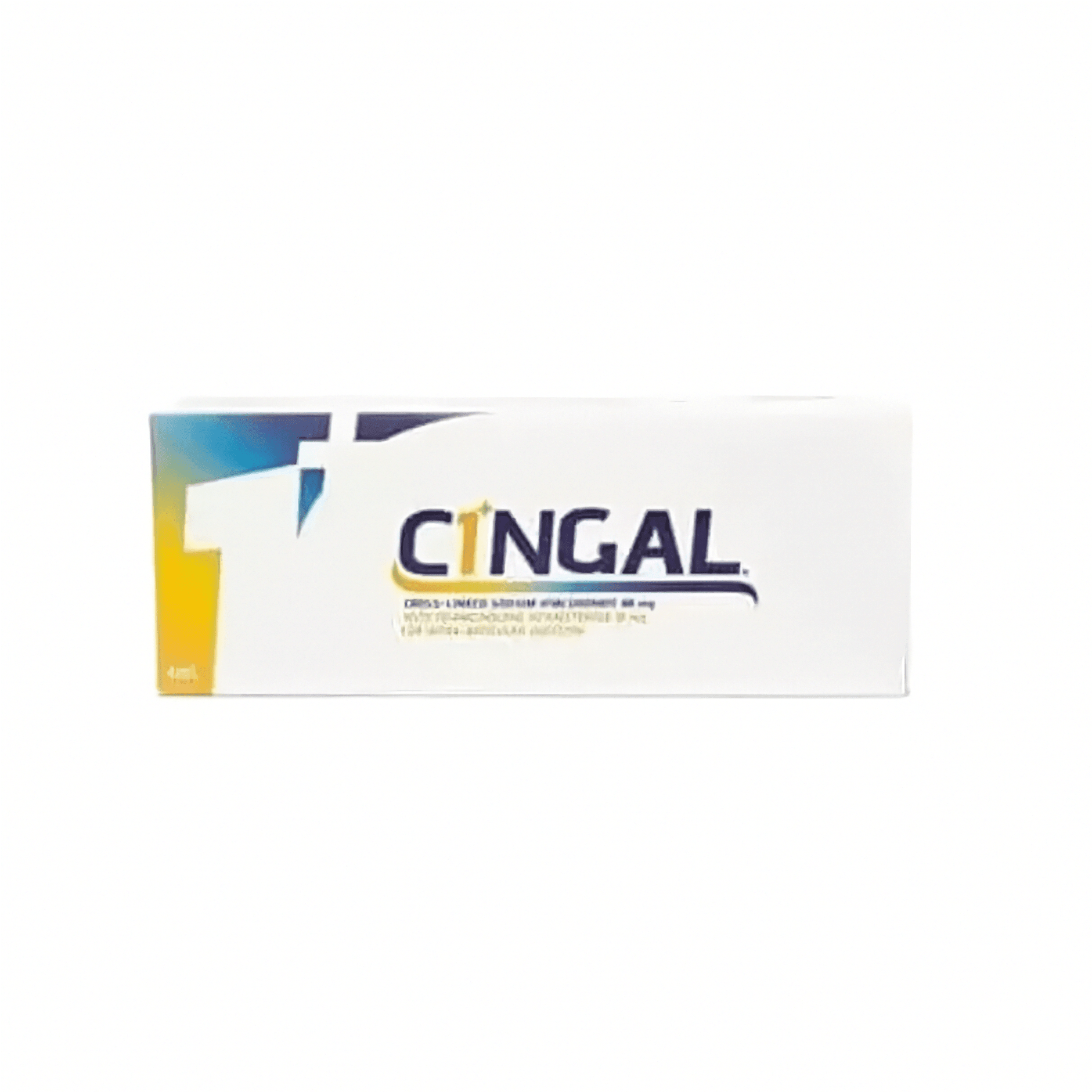 Cingal 4ml Gelenkspritzen von Plasmaconcept AG, medizinische Injektionsflasche für Gelenkbehandlungen, sichtbares Produkt in der Verpackung