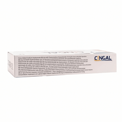 Cingal 4ml Gelenkspritze von Plasmaconcept AG, zur Behandlung von Gelenkschmerzen, mit sichtbarer Verpackung und Applikator