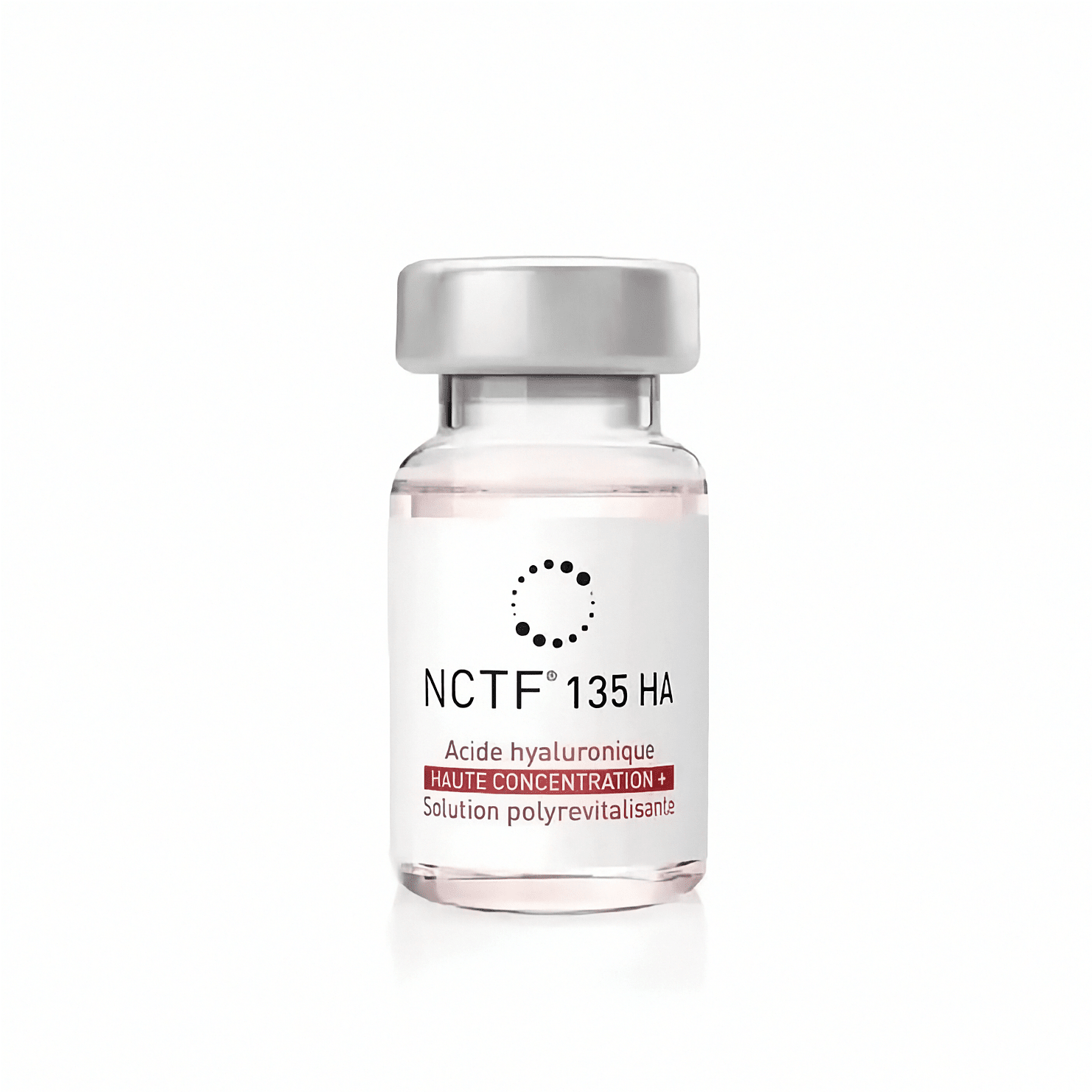 Fillmed NCTF 135HA Dermalfiller, 5x3ml Flaschen, glatte Haut und Feuchtigkeit, sichtbares Produkt im Bild
