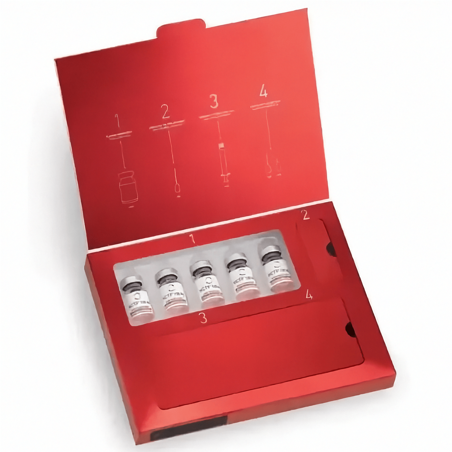 Fillmed NCTF 135HA Dermalfiller, 5x3ml Flaschen, für Hautverjüngung, sichtbar in der Verpackung auf dem Produktbild