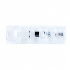 HyalOne Gelenkspritze mit 60mg Hyaluronsäure in 4ml, von Fidia Pharma GmbH, für Gelenkbehandlung, klare Lösung in Spritze