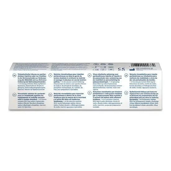 Ostenil Tendon 40 mg x 2 ml Gelenkspritze von TRB Chemedica AG, Injektionsanleitung und Anwendung sichtbar