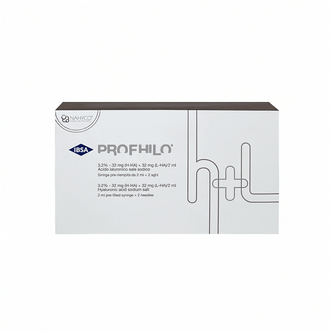 Profhilo H+L Dermalfiller von IBSA, 2ml Flasche für Hautstraffung und Feuchtigkeitsversorgung.