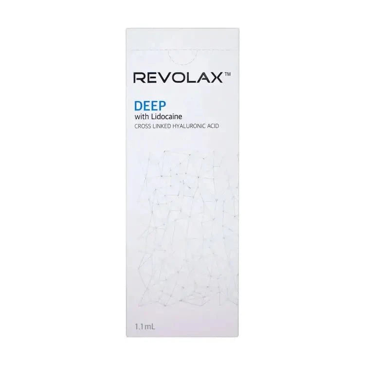 Revolax Deep Lidocaine Dermalfiller von Across in 1,1 ml, sichtbarer Applikator und Füllmaterial für Gesichtskorrekturen